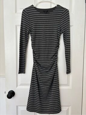 Ann Taylor Side Ruched Midi Dress XXSP